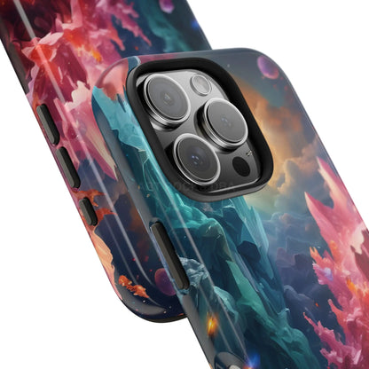 Celestial Crystal World Tough Phone Cases | Galaxy Art | Unique Phone Covers | Space-Themed Accessories | Gifts