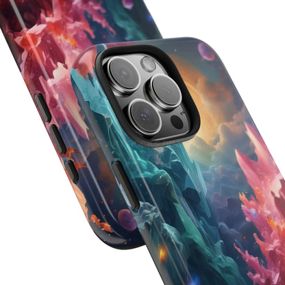 Celestial Crystal World Tough Phone Cases | Galaxy Art | Unique Phone Covers | Space-Themed Accessories | Gifts