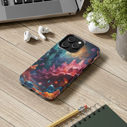 Celestial Crystal World Tough Phone Cases | Galaxy Art | Unique Phone Covers | Space-Themed Accessories | Gifts