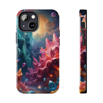 Celestial Crystal World Tough Phone Cases | Galaxy Art | Unique Phone Covers | Space-Themed Accessories | Gifts
