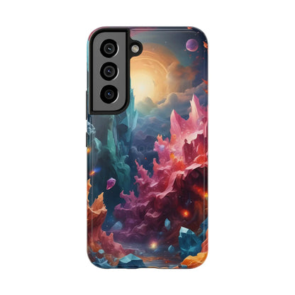 Celestial Crystal World Tough Phone Cases | Galaxy Art | Unique Phone Covers | Space-Themed Accessories | Gifts