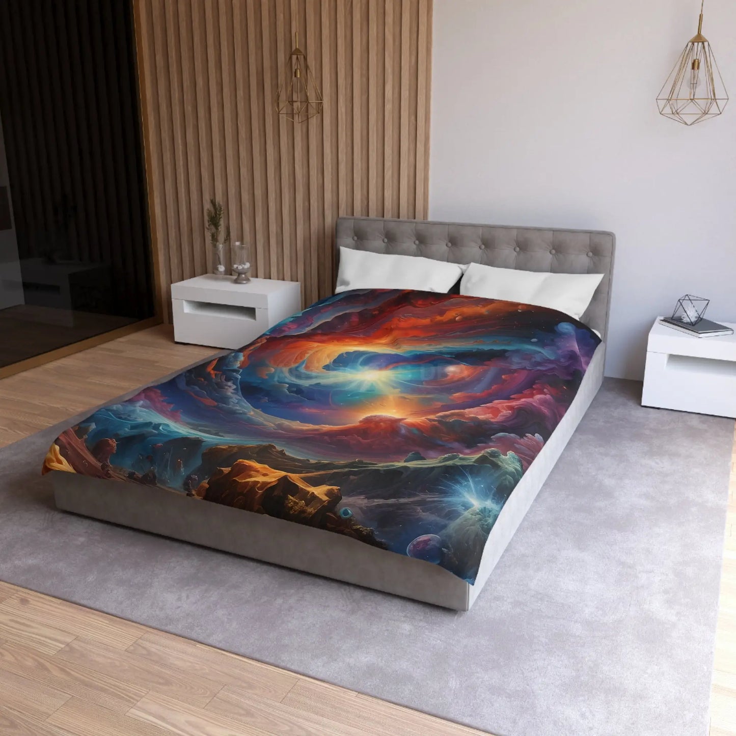 Celestial Dream Microfiber Duvet Cover Cosmic Bedding Space Decor Galaxy Duvet Astronaut Gift Home Decor - Home Decor