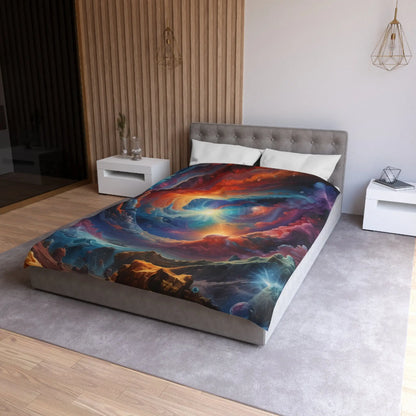 Celestial Dream Microfiber Duvet Cover Cosmic Bedding Space Decor Galaxy Duvet Astronaut Gift Home Decor - Home Decor