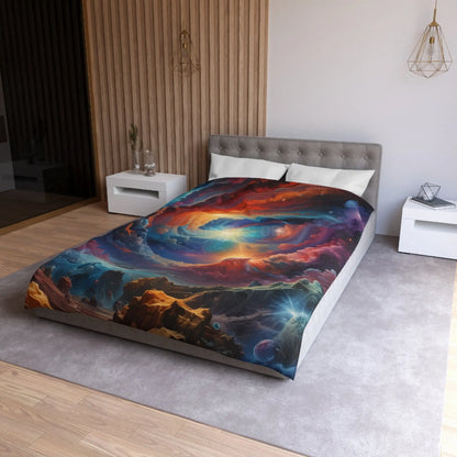 Celestial Dream Microfiber Duvet Cover Cosmic Bedding Space Decor Galaxy Duvet Astronaut Gift Home Decor - Home Decor