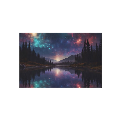 Celestial Landscape Outdoor Rug Starry Sky Mat for Patios Camping Rug Nature-Inspired Decor Tent Accessory - 24’’ ×