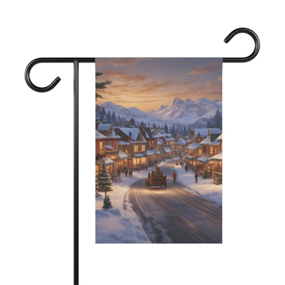 Charming Seasonal Garden Banner Christmas Decor Holiday Home Accent Winter Landscape Flag Outdoor Decoration - 12’’ ×