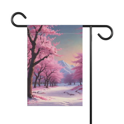 Cherry Blossom Garden Banner | Spring Decor Floral Banner Outdoor Flag Home & Garden Decoration Springtime Welcome Sign