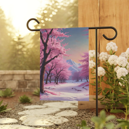 Cherry Blossom Garden Banner | Spring Decor Floral Banner Outdoor Flag Home & Garden Decoration Springtime Welcome Sign