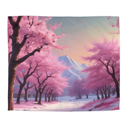 Cherry Blossom Microfiber Duvet Cover Cozy Bedding Spring Decor Floral Comforter Bedroom Makeover Gift Idea - Home Decor