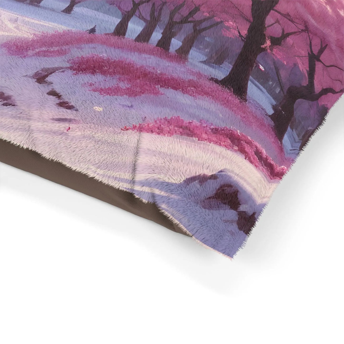 Cherry Blossom Mountain Pet Bed — Soft Floral Dog & Cat Pillow - Pets