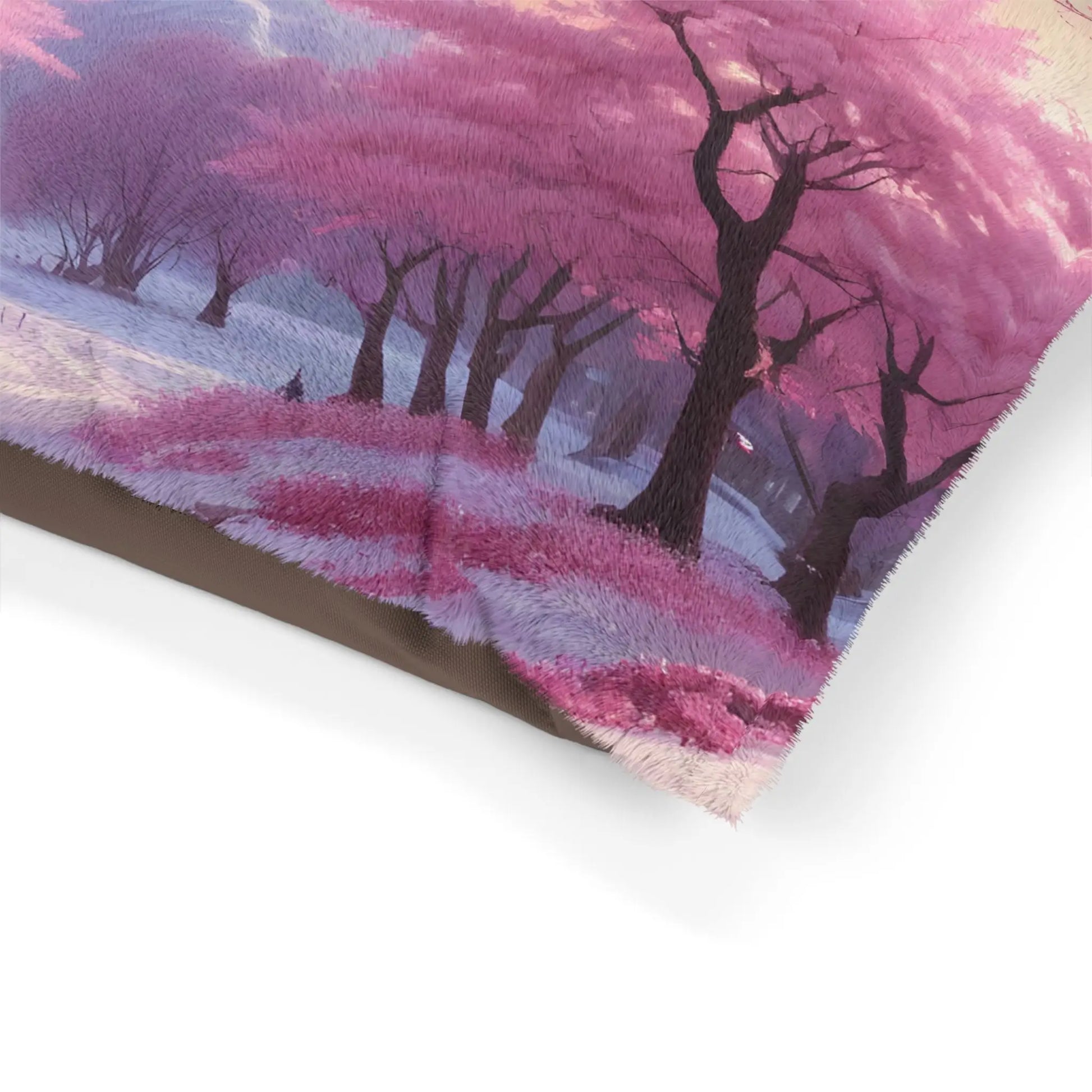 Cherry Blossom Mountain Pet Bed — Soft Floral Dog & Cat Pillow - Pets