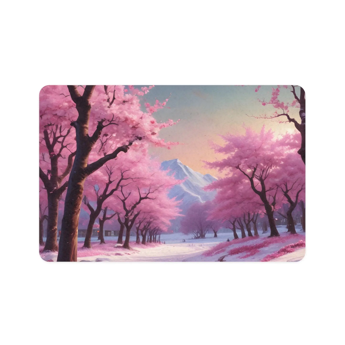 Cherry Blossom Pet Food Mat — 12x18 Waterproof Feeding Mat - 12’’ × 18’’ / Rectangle - Pets