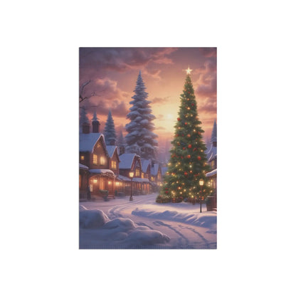 Christmas Garden Banner Winter Decor Holiday Flag Outdoor Holiday Decoration Festive Yard Sign - 12’’ × 18’’ - Home