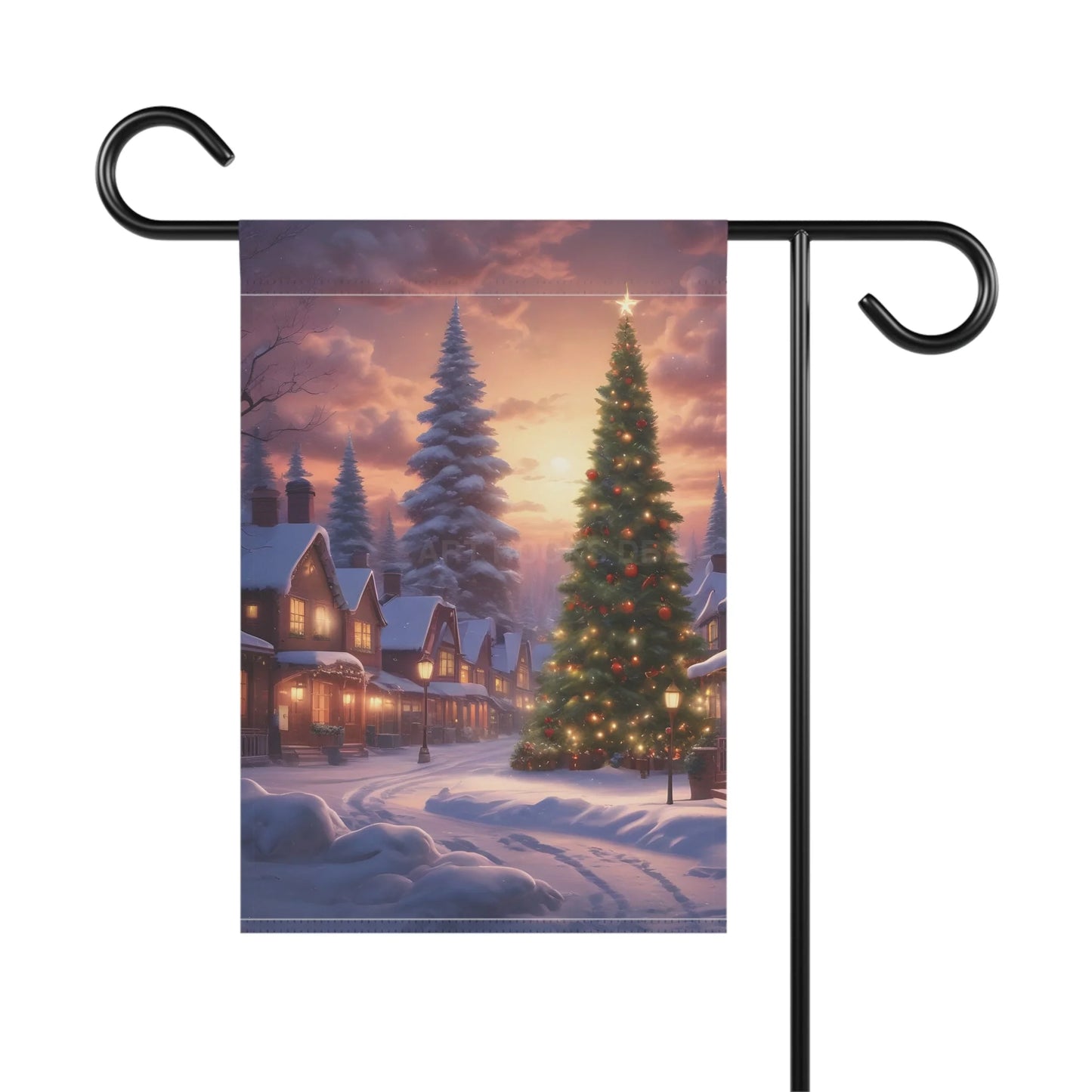 Christmas Garden Banner Winter Decor Holiday Flag Outdoor Holiday Decoration Festive Yard Sign - 12’’ × 18’’ - Home