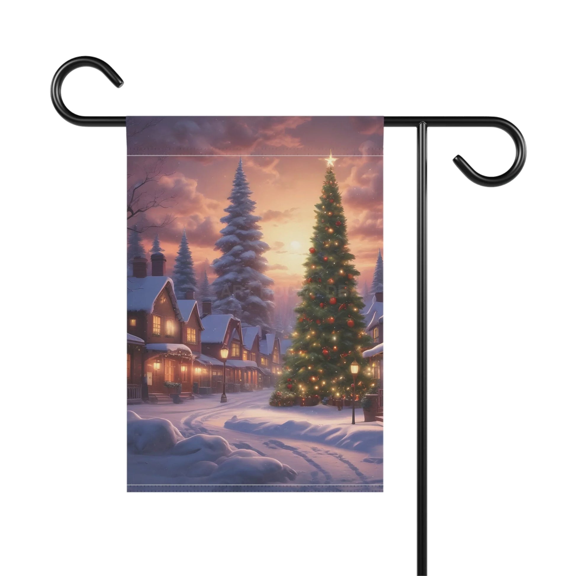 Christmas Garden Banner Winter Decor Holiday Flag Outdoor Holiday Decoration Festive Yard Sign - 12’’ × 18’’ - Home