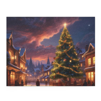 Christmas Night Village Jigsaw Puzzle — (120/252/500 pieces) - 14’’ × 11’’ (252 pcs) - Puzzle