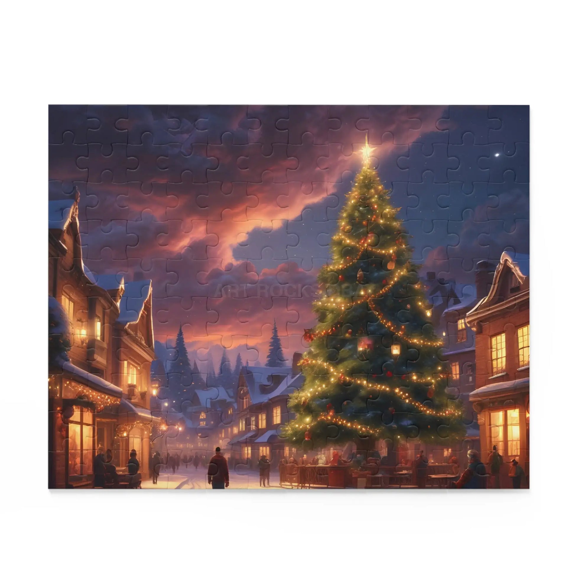 Christmas Night Village Jigsaw Puzzle — (120/252/500 pieces) - Puzzle