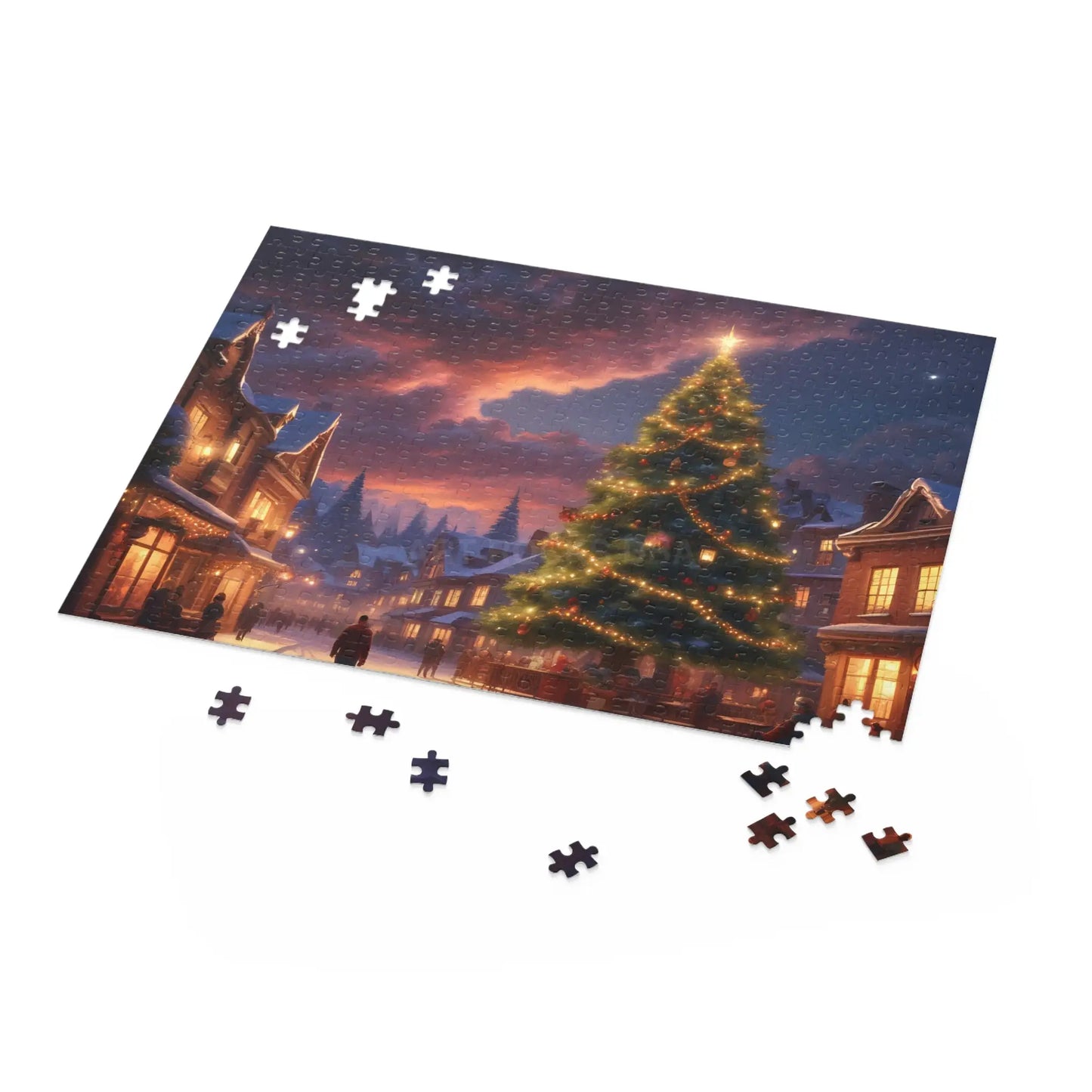Christmas Night Village Jigsaw Puzzle — (120/252/500 pieces) - Puzzle