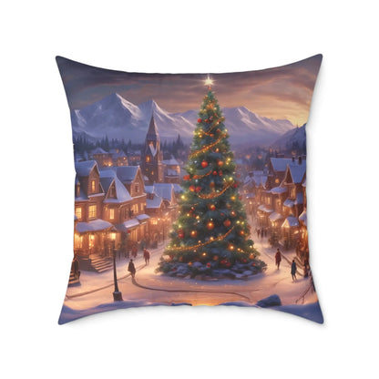 Christmas Tree Decorative Pillow Cozy Holiday Decor Winter Home Accent Gift for Friends and Family - 26’’ × 26’’ - Home