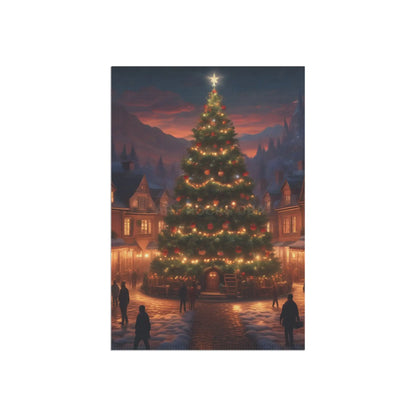 Christmas Tree Garden Banner Holiday Decor Outdoor Flag Seasonal Home Decoration Winter Wonderland Sign - 12’’ × 18’’