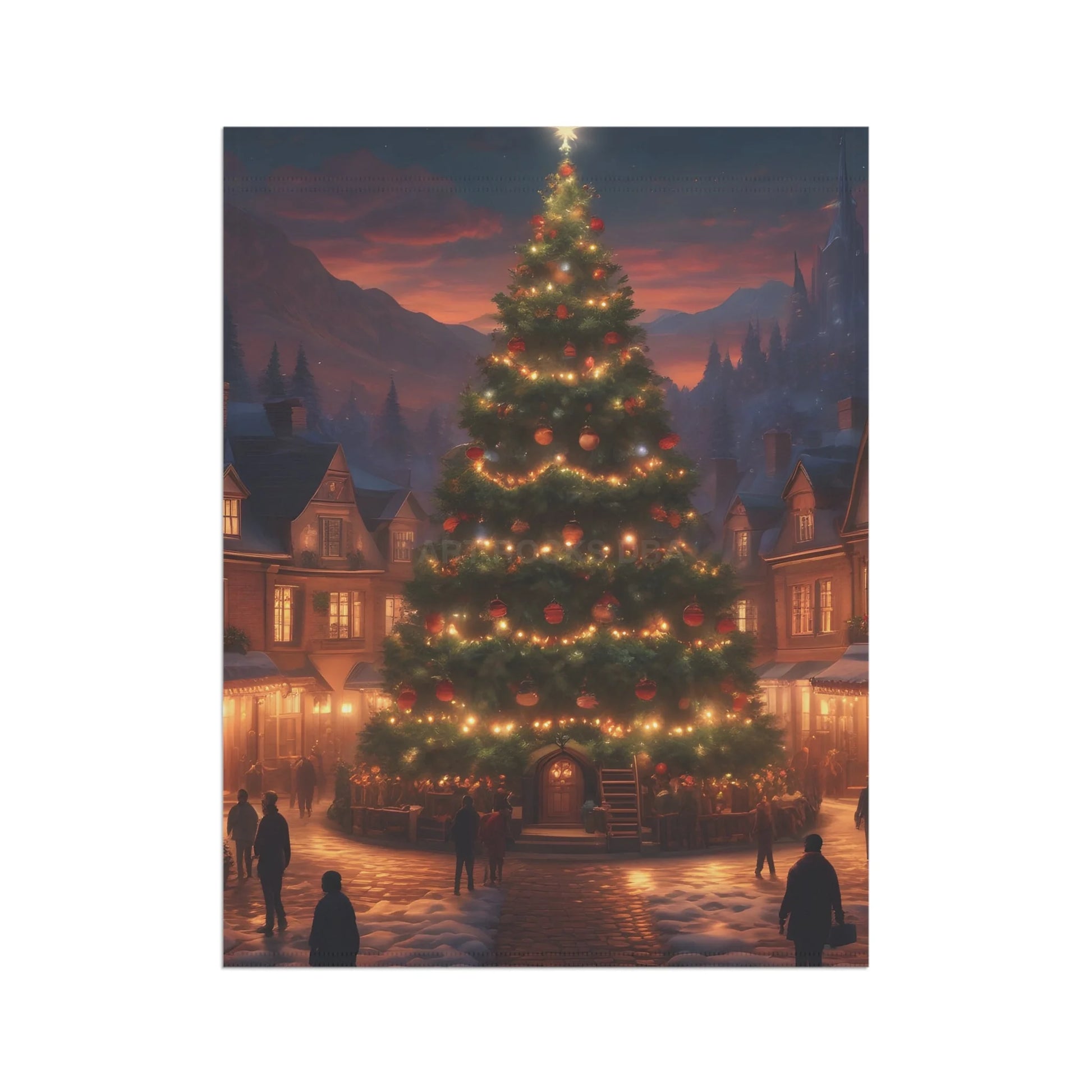 Christmas Tree Garden Banner Holiday Decor Outdoor Flag Seasonal Home Decoration Winter Wonderland Sign - 12’’ × 18’’