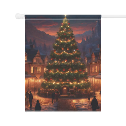 Christmas Tree Garden Banner Holiday Decor Outdoor Flag Seasonal Home Decoration Winter Wonderland Sign - 12’’ × 18’’