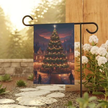 Christmas Tree Garden Banner Holiday Decor Outdoor Flag Seasonal Home Decoration Winter Wonderland Sign - 12’’ × 18’’