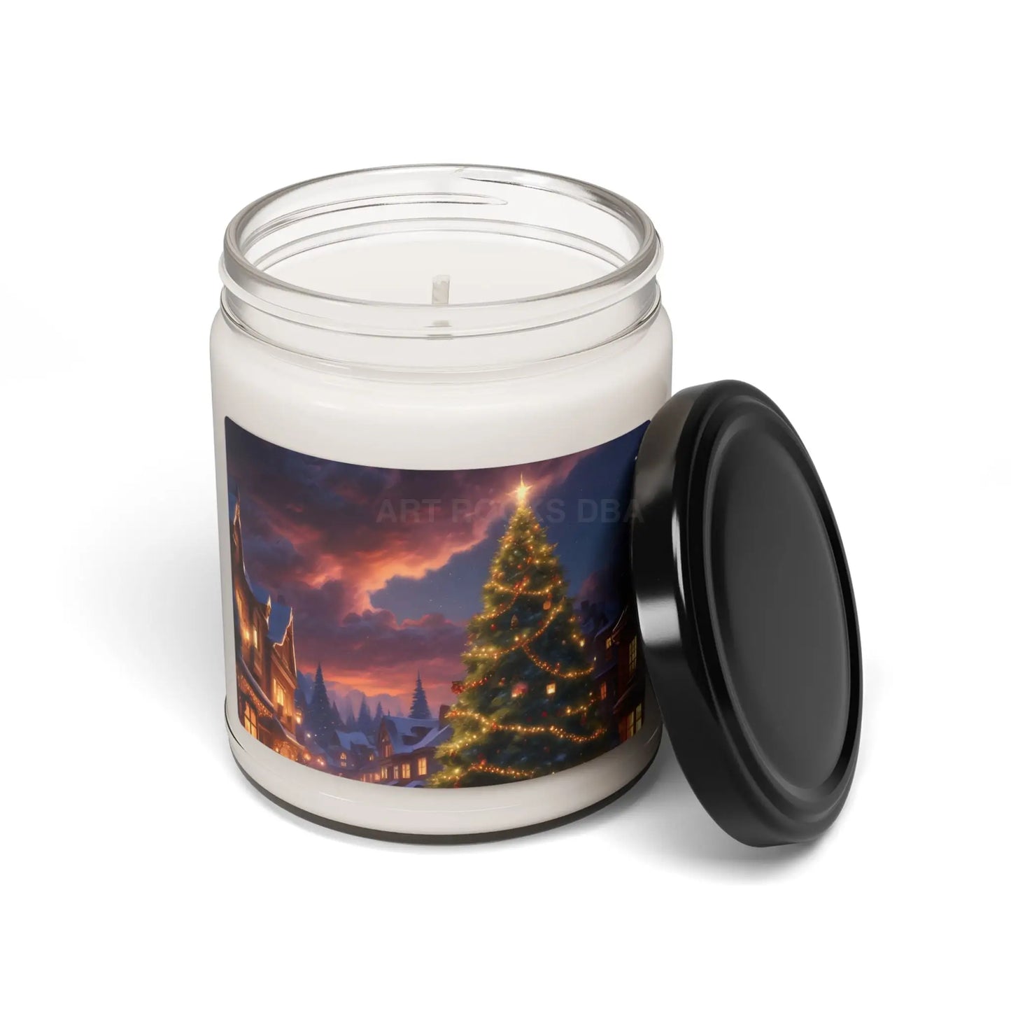 Christmas Tree in The Night Sky Scented Soy Candle Cozy Home Decor Winter Fragrance Holiday Gift Aromatherapy Candle