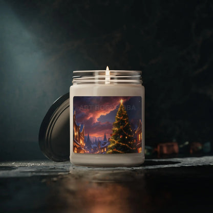 Christmas Tree in The Night Sky Scented Soy Candle Cozy Home Decor Winter Fragrance Holiday Gift Aromatherapy Candle