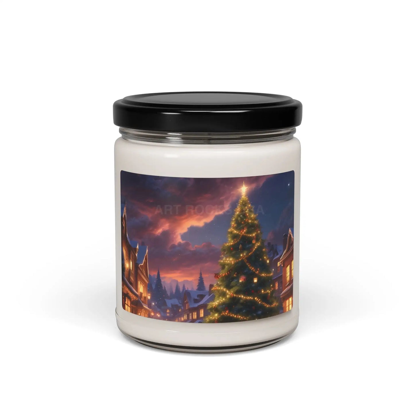 Christmas Tree in The Night Sky Scented Soy Candle Cozy Home Decor Winter Fragrance Holiday Gift Aromatherapy Candle