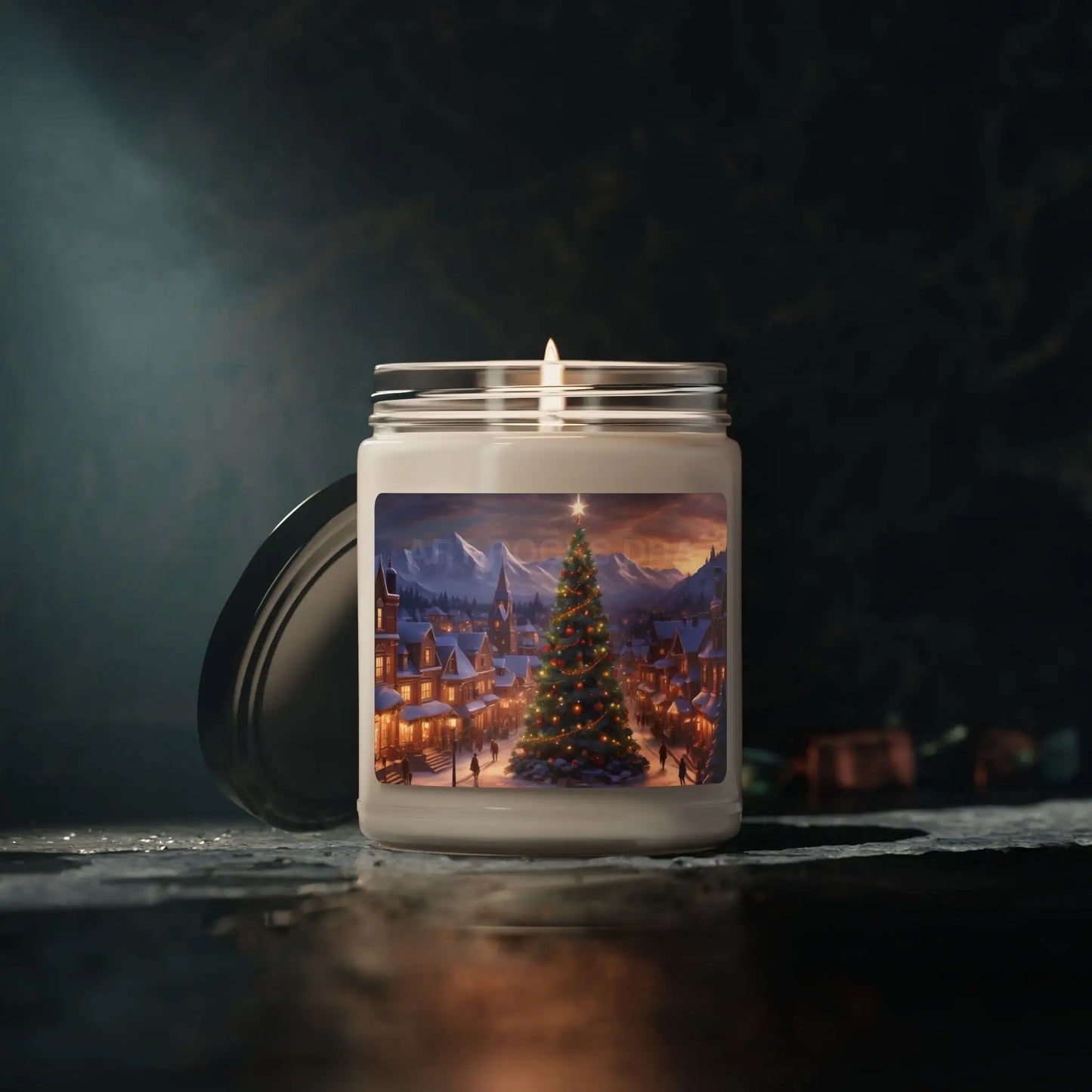 Christmas Tree Scented Candle | Holiday Decor Relaxation Gift Home Fragrance Festive Soy Candle Winter Ambiance - Home