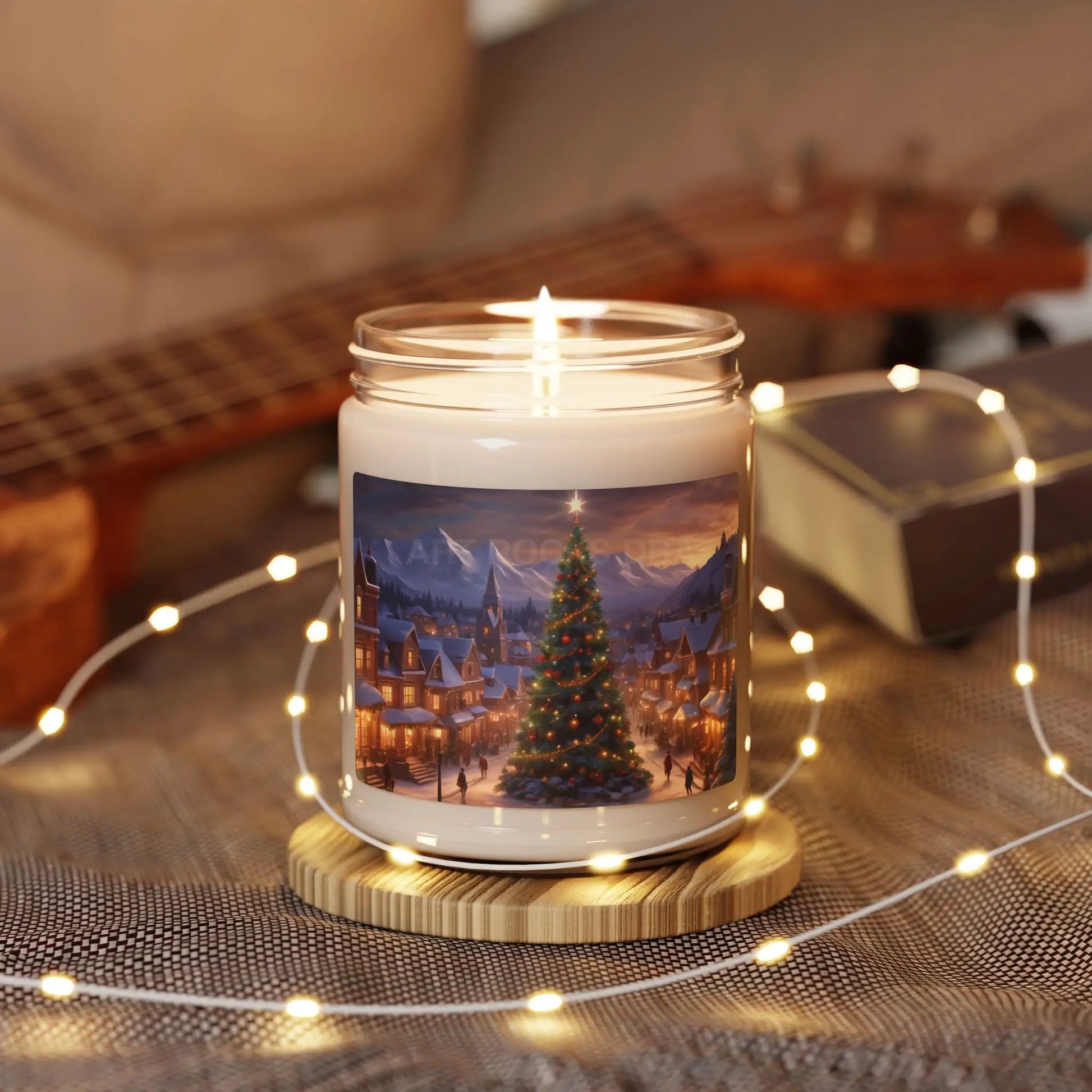 Christmas Tree Scented Candle | Holiday Decor Relaxation Gift Home Fragrance Festive Soy Candle Winter Ambiance - Home