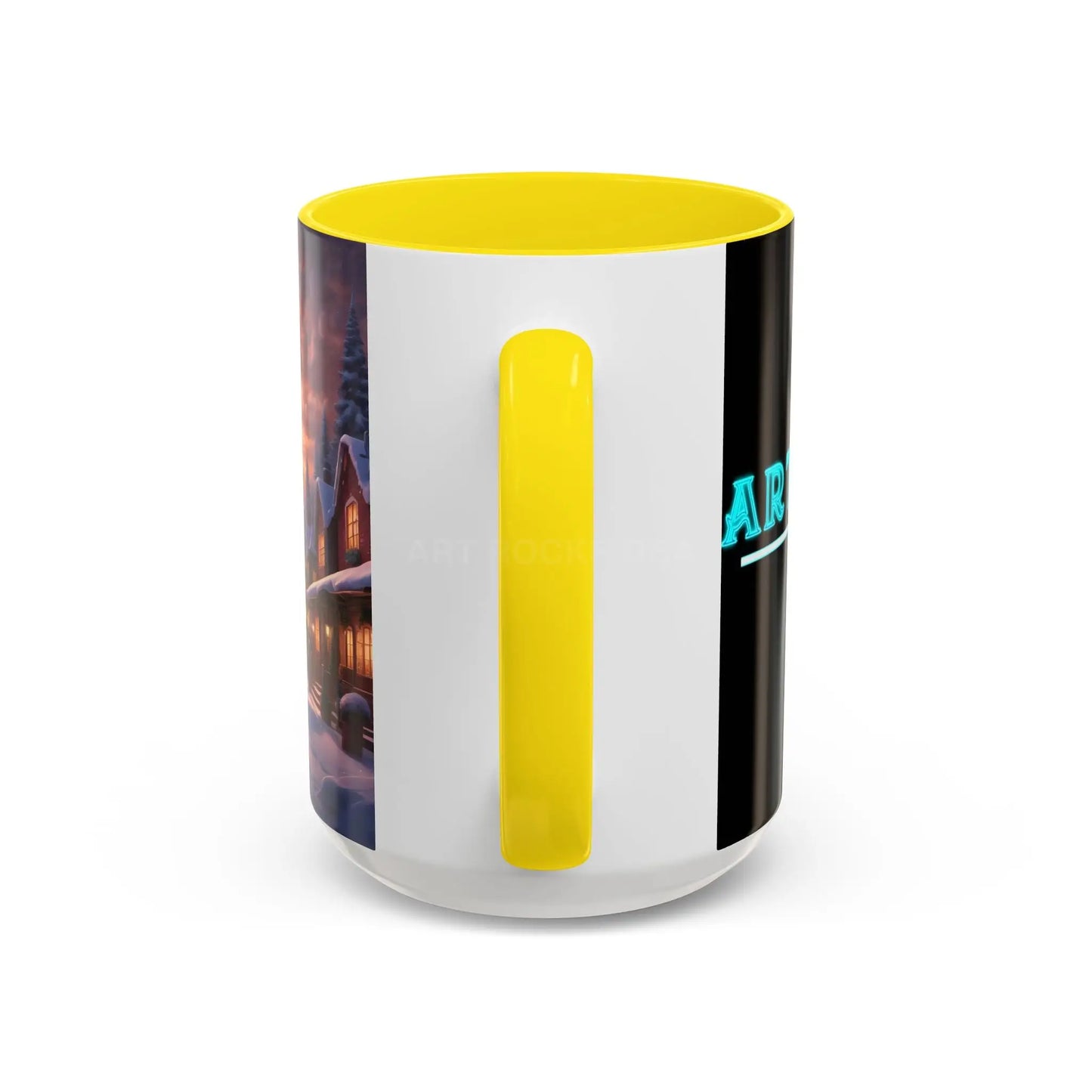 Christmas Village Accent Coffee Mug — Cozy Snowy Night Holiday Coffee Cup (11/15oz) - Mug