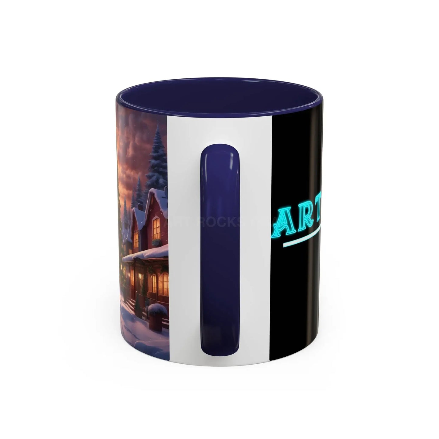 Christmas Village Accent Coffee Mug — Cozy Snowy Night Holiday Coffee Cup (11/15oz) - Mug