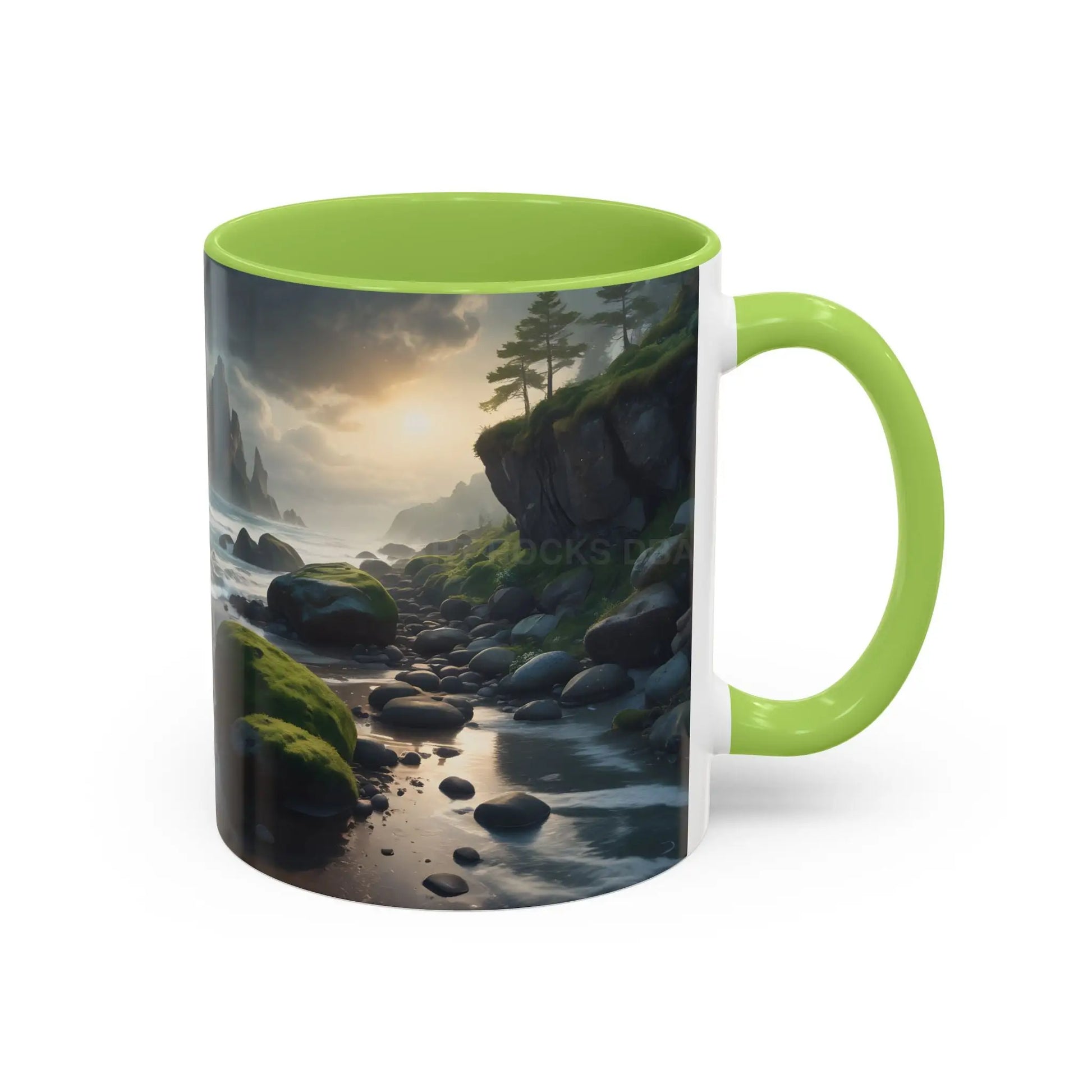 Coastal Coffee Mug — Ocean Rocks Landscape Accent Mug (11/15 oz) - Mug