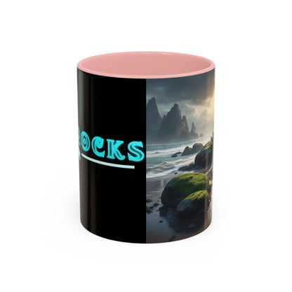 Coastal Coffee Mug — Ocean Rocks Landscape Accent Mug (11/15 oz) - Mug
