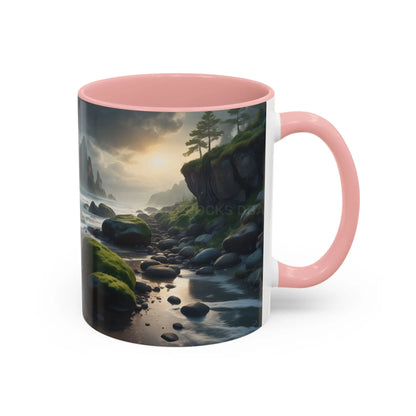 Coastal Coffee Mug — Ocean Rocks Landscape Accent Mug (11/15 oz) - Mug