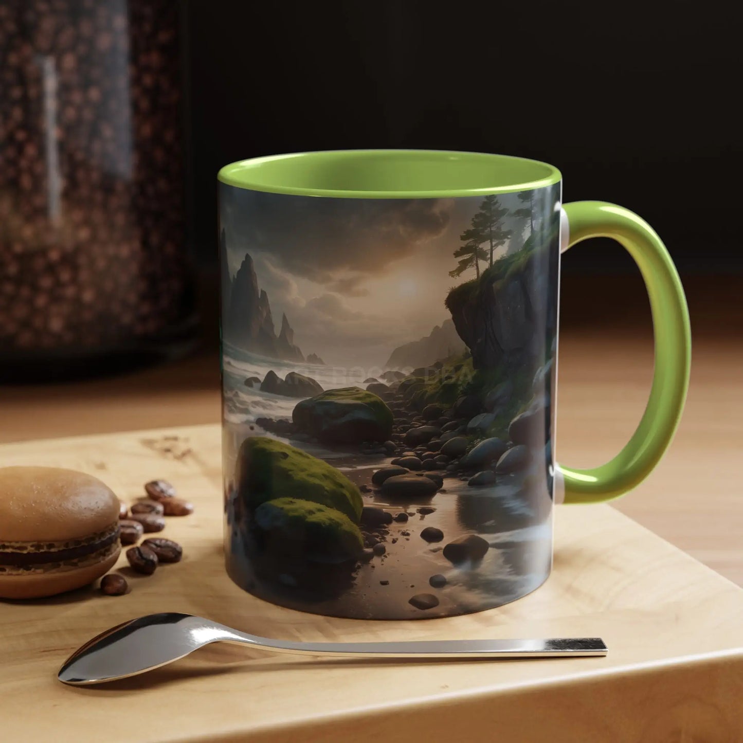 Coastal Coffee Mug — Ocean Rocks Landscape Accent Mug (11/15 oz) - Mug