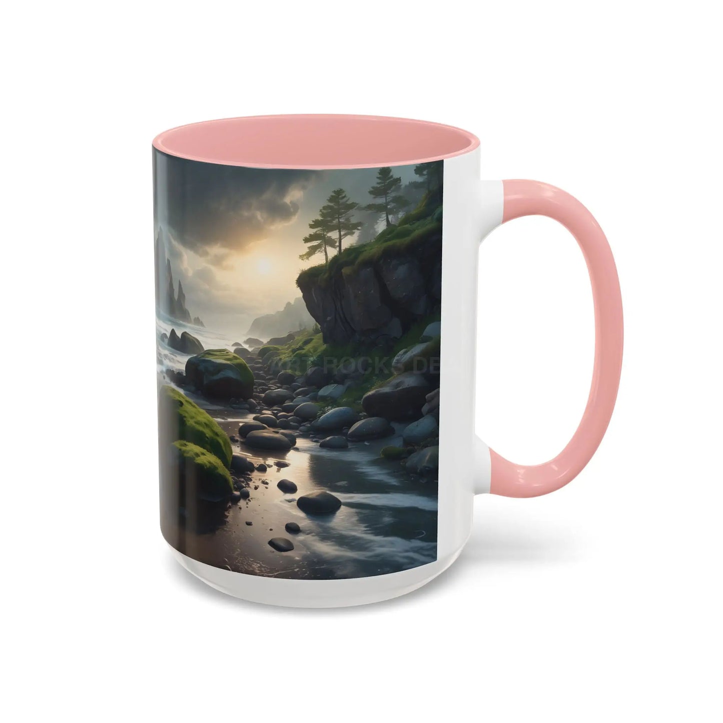 Coastal Coffee Mug — Ocean Rocks Landscape Accent Mug (11/15 oz) - Mug