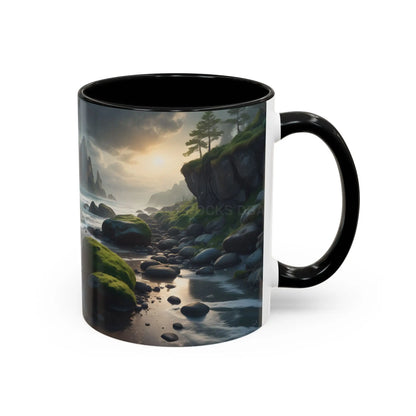 Coastal Coffee Mug — Ocean Rocks Landscape Accent Mug (11/15 oz) - Mug