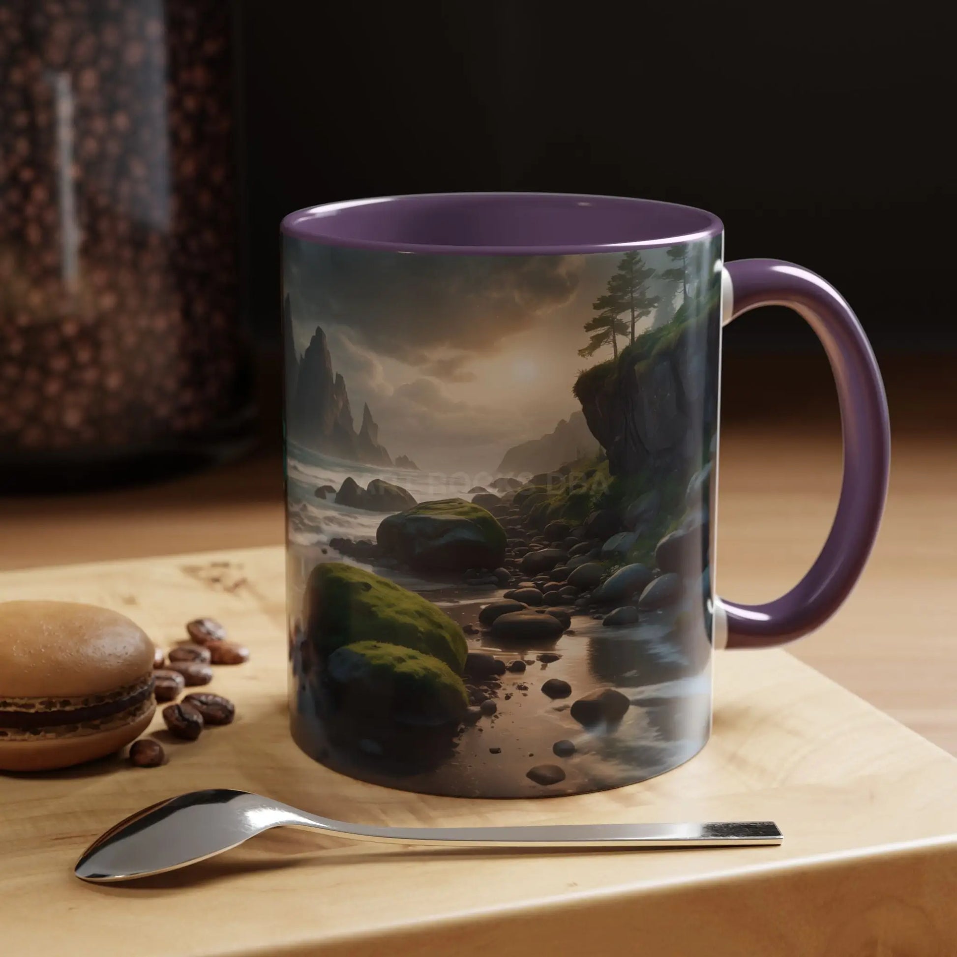 Coastal Coffee Mug — Ocean Rocks Landscape Accent Mug (11/15 oz) - Mug