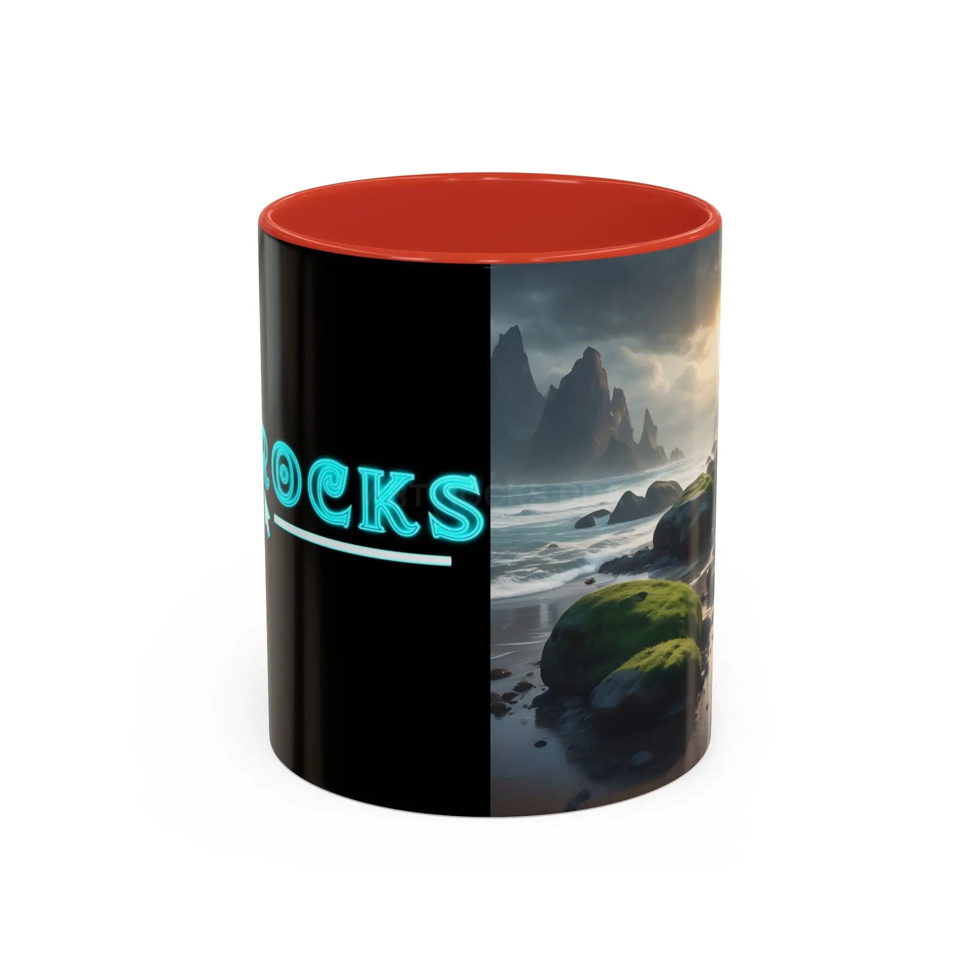 Coastal Coffee Mug — Ocean Rocks Landscape Accent Mug (11/15 oz) - Mug