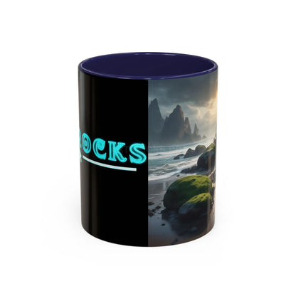 Coastal Coffee Mug — Ocean Rocks Landscape Accent Mug (11/15 oz) - Mug