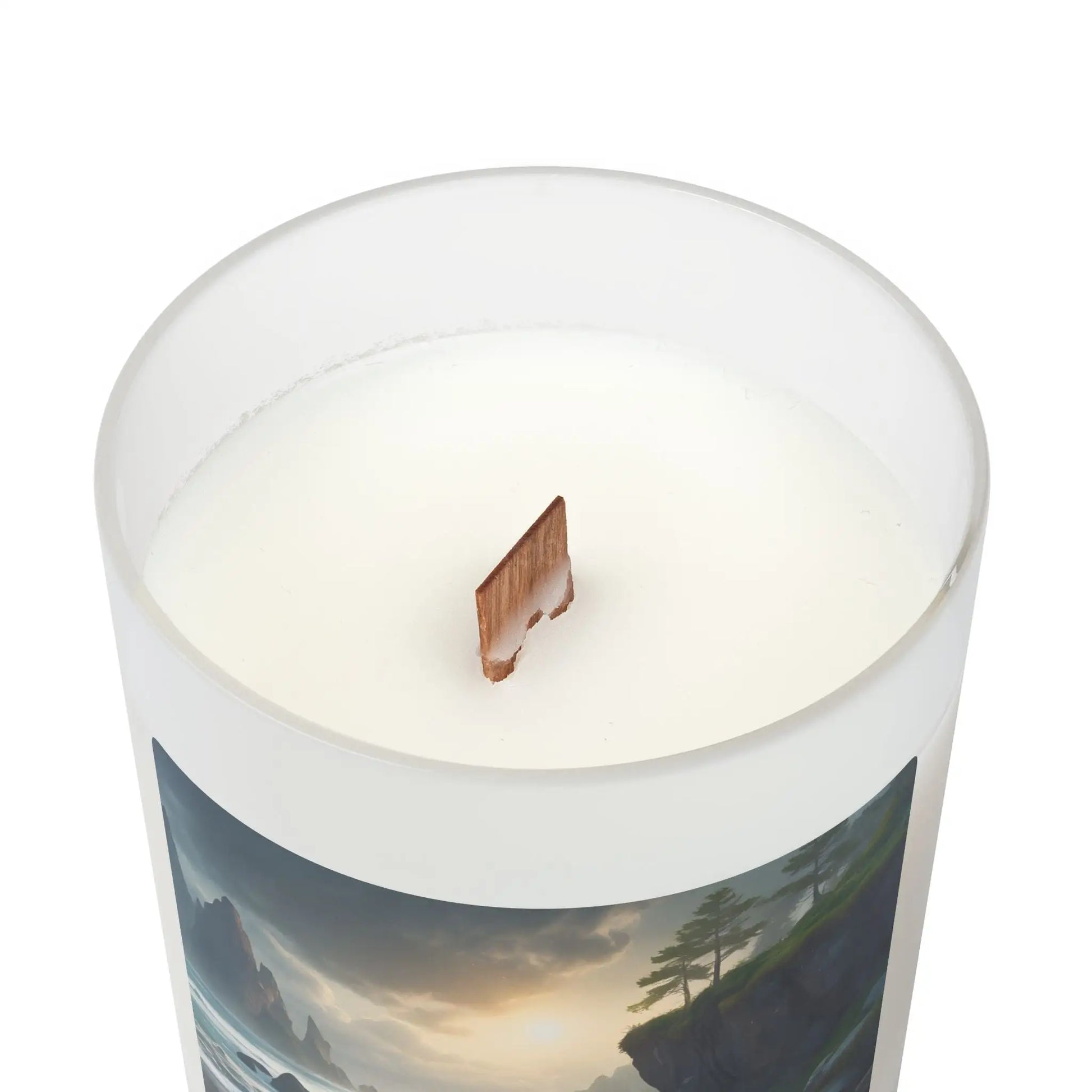 Coastal Dawn Scented Candle — Frosted Glass 11 oz - Home Decor