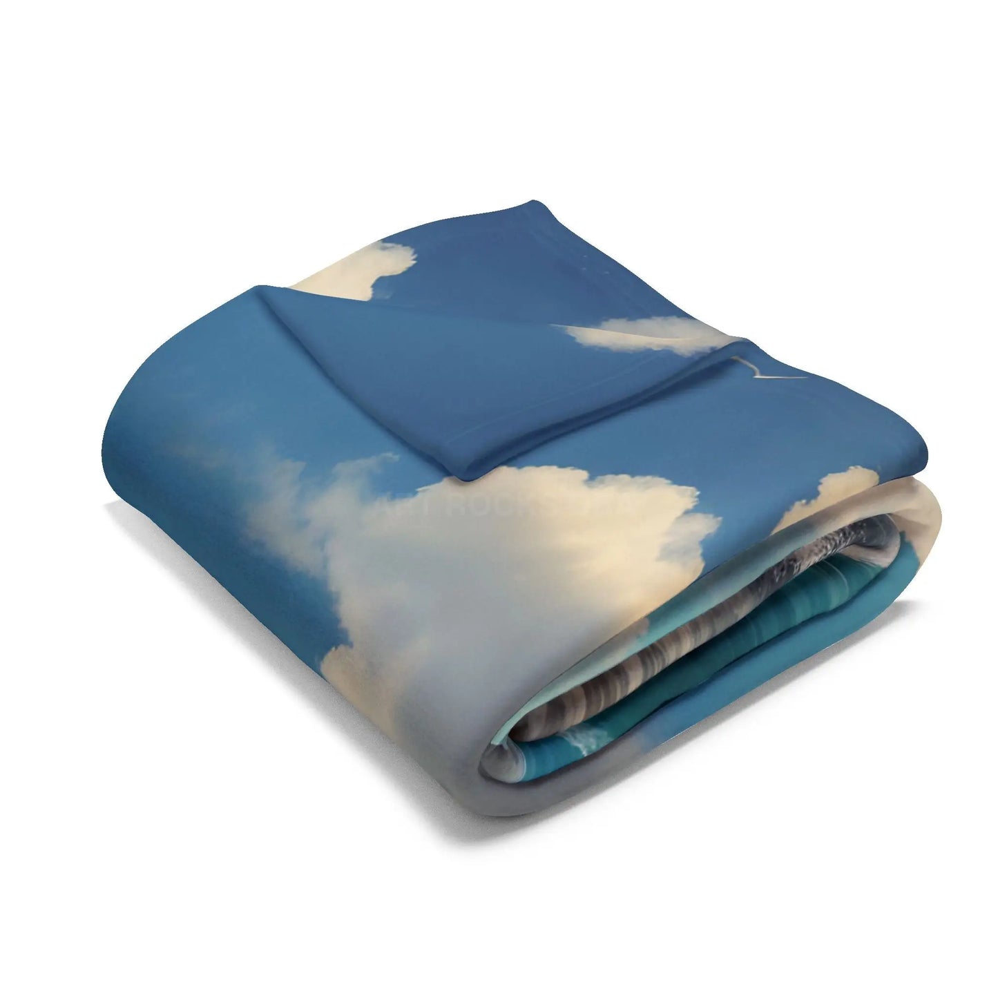 Coastal Dreamscape Fleece Blanket - Beach Landscape Throw for Relaxation and Home Décor - Home Decor