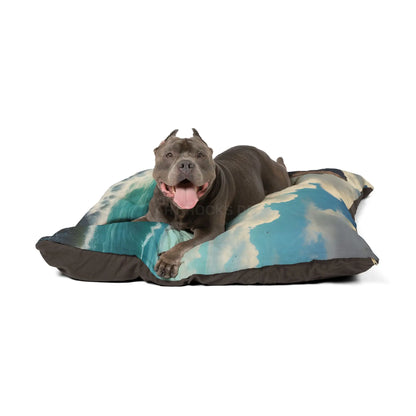 Coastal Escape Pet Bed — Ocean Beach Scenic Dog & Cat Pillow - Pets