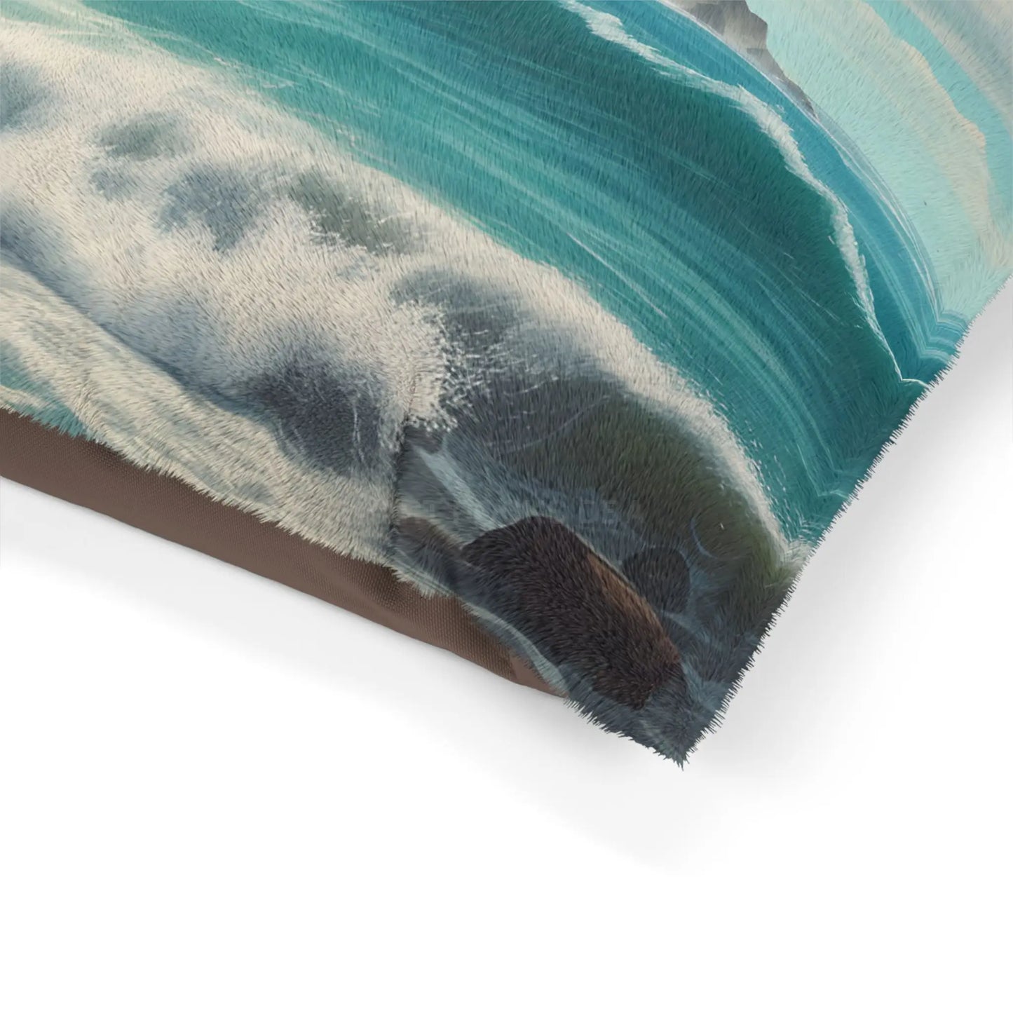 Coastal Escape Pet Bed — Ocean Beach Scenic Dog & Cat Pillow - Pets