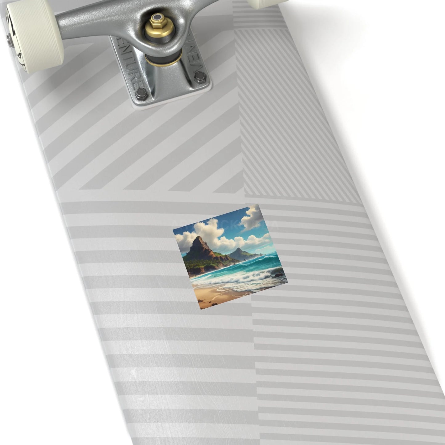 Coastal Paradise Square Stickers Ocean Decor Beach Vibe Travel Souvenir Nature Lover Gift Outdoor Adventures - Paper