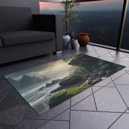 Coastal Serenity Outdoor Rug Outdoor Decor Beach House Accessory Patio Mat Garden Area Rug Nature-Inspired Flooring