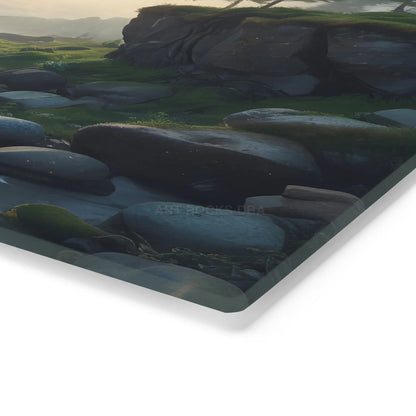 Coastal Sunrise Cutting Board — Scenic Seaside Beach Landscape - Home Decor